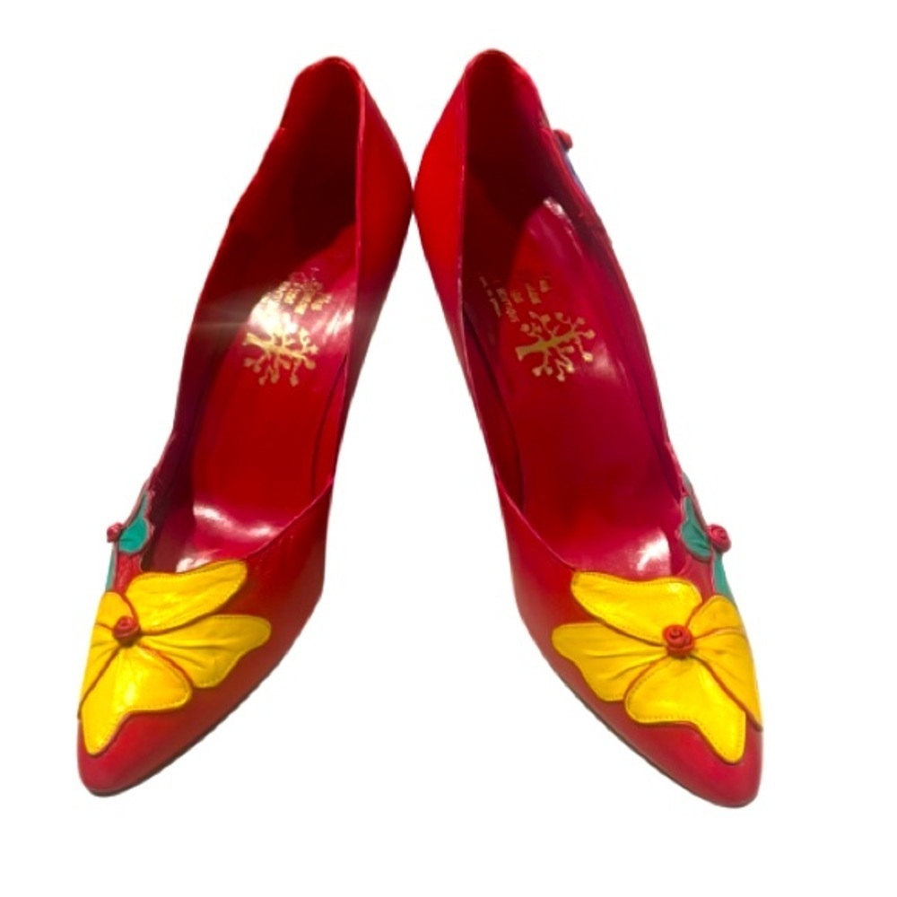 Lemontree Boutique All Leather Made In Spain, Embellished Size 7